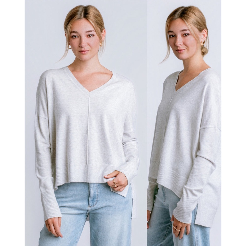 KERISMA Wagner Top Sweater Hi Low Slouchy Smoke Gray‎ Dolman Sleeve Soft Small